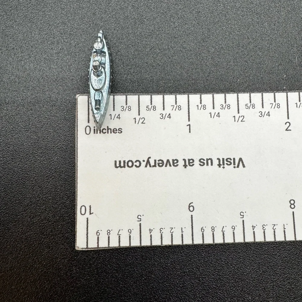 Miniature Monopoly Battleship Game Replacement Silver Ship Figurine